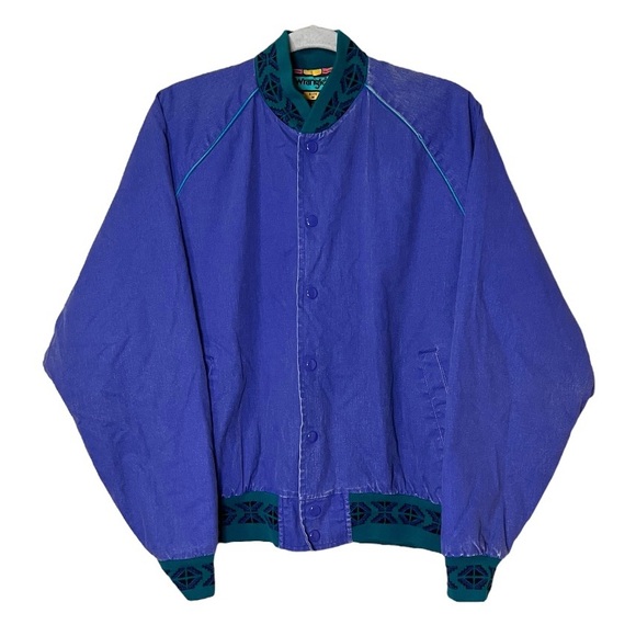 VTG WRANGLER BRUSH POPPER Rare Western Bomber Jacket - Picture 1 of 16